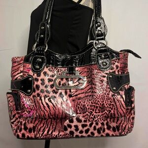 Stylish Y2K Pink Leopard Print Women's Bag